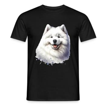 Chien Samoyède Cadeaux Mignon Samoyède Chien Graphique - T-shirt homme - noir - Devant - AI Model Male 178 light (178cm)