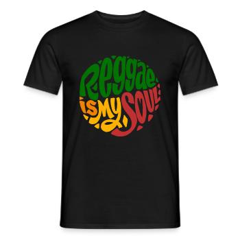 Reggae is my Soul - Männer T-Shirt - Schwarz - Vorne - AI Model Male 178 light (178cm)