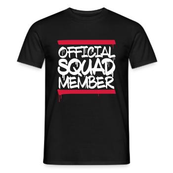 OFFICIAL SQUAD MEMBER - Men's T-Shirt - black - Front - AI Model Male 178 light (178cm)