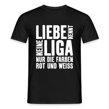 FUßBALL LIEBE KENNT KEINE LIGA - Männer T-Shirt - Schwarz - Vorne - AI Model Male 178 light (178cm)