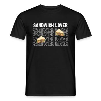 Sandwich Cheese Love Food Fast Food - Men's T-Shirt - black - Front - AI Model Male 178 light (178cm)