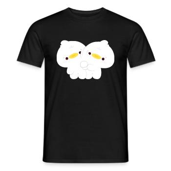Couple de canards - T-shirt homme - noir - Devant - AI Model Male 178 light (178cm)
