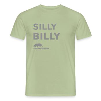 Silly Billy 3 - T-shirt homme - vert sauge - Devant - AI Model Male 178 light (178cm)