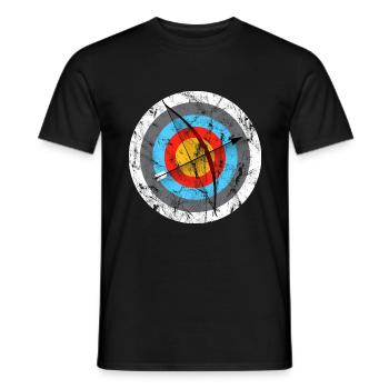 Archery Target Archer Gift - Men's T-Shirt - black - Front - AI Model Male 178 light (178cm)