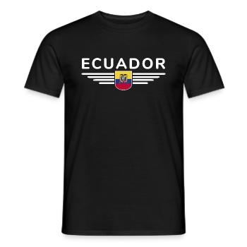 Ecuador Fans T-Shirt Design - Männer T-Shirt - Schwarz - Vorne - AI Model Male 178 light (178cm)
