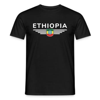 Ethiopia Design – Pride and Culture - Men's T-Shirt - black - Front - AI Model Male 178 light (178cm)