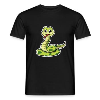 Sweet snake - Men's T-Shirt - black - Front - AI Model Male 178 light (178cm)