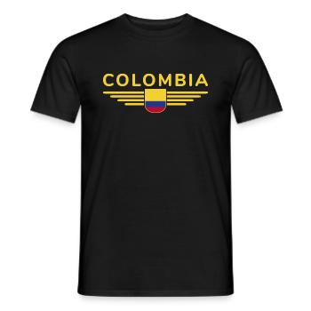 Colombia Design – Pour les vrais fans - T-shirt homme - noir - Devant - AI Model Male 178 light (178cm)