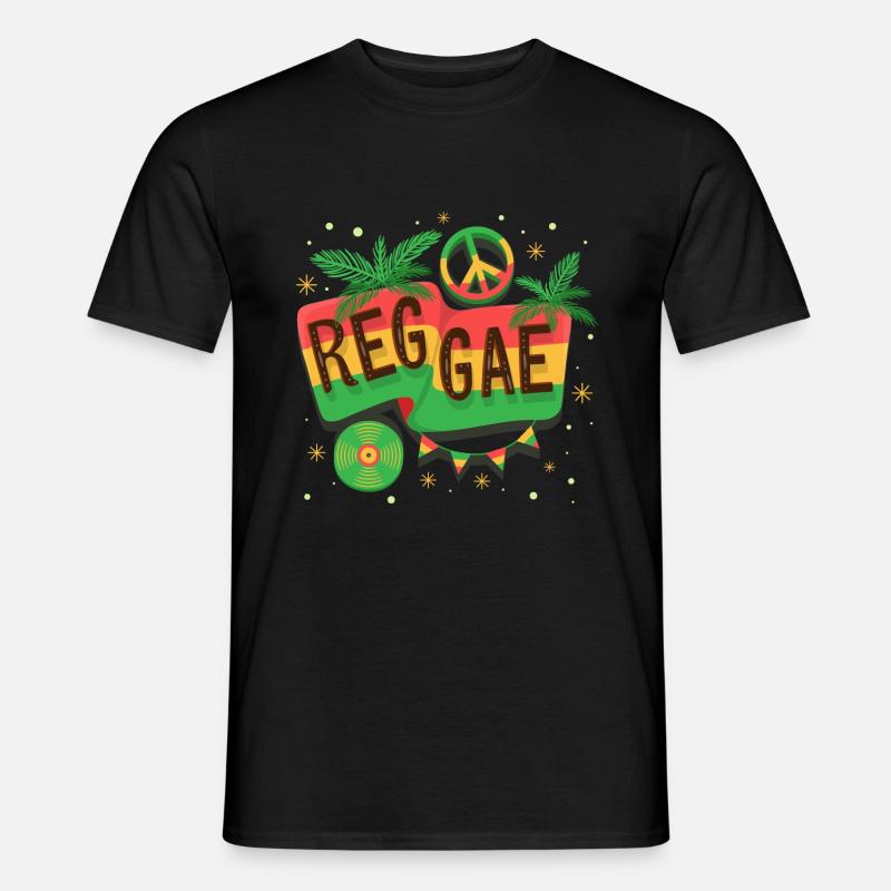 Reggae - Männer T-Shirt - Schwarz