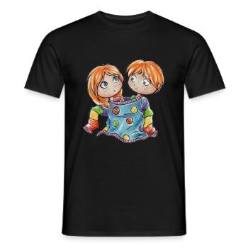 Sternzeichen: Zwillinge - Männer T-Shirt - Schwarz - Vorne - AI Model Male 178 light (178cm)