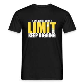 operator and heavy machinery operator - Men's T-Shirt - black - Front - AI Model Male 178 light (178cm)