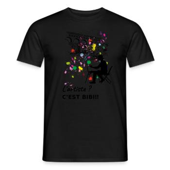 Je peux pas je suis artiste - T-shirt homme - noir - Devant - AI Model Male 178 light (178cm)