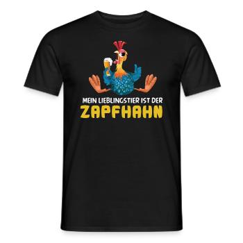 Mein Lieblingstier ist der Zapfhahn Bier Saufen - Männer T-Shirt - Schwarz - Vorne - AI Model Male 178 light (178cm)