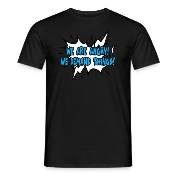 Nous sommes en colère Protestation de style comique - T-shirt homme - noir - Devant - AI Model Male 178 light (178cm)