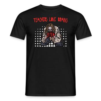 Teachers Love Brains Halloween - Männer T-Shirt - Schwarz - Vorne - AI Model Male 178 light (178cm)