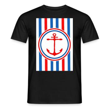 Ancre d’humeur joyeuse - T-shirt homme - noir - Devant - AI Model Male 178 light (178cm)