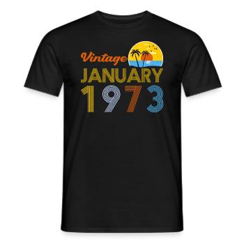 50. Geburtstag Jahrgang Januar 1973 50 Jahre Geschenke - Männer T-Shirt - Schwarz - Vorne - AI Model Male 178 light (178cm)