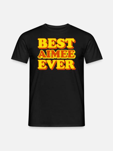 Aimee First Name Funny Gift - Men's T-Shirt - black