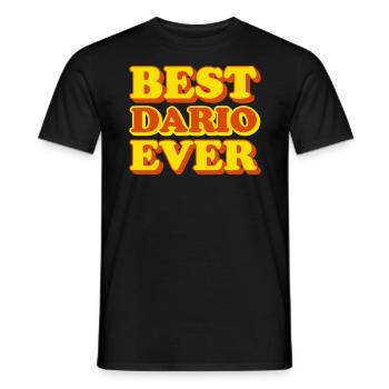 Dario Vorname lustiges Geschenk - Männer T-Shirt - Schwarz - Vorne - AI Model Male 178 light (178cm)