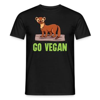 Marten design for proud vegans - Men's T-Shirt - black - Front - AI Model Male 178 light (178cm)