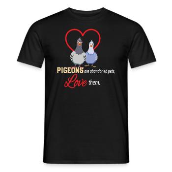 Love the Pigeons Design für Taubenliebhaber - Männer T-Shirt - Schwarz - Vorne - AI Model Male 178 light (178cm)
