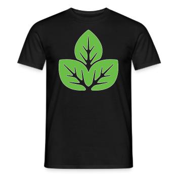 Nature green Leaves design for proud vegans - Men's T-Shirt - black - Front - AI Model Male 178 light (178cm)