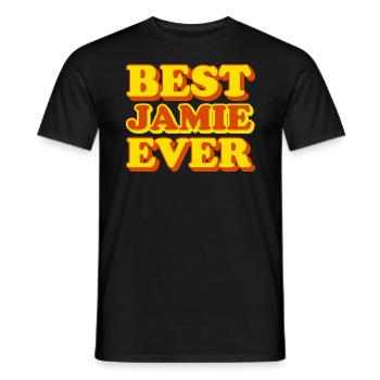 Funny gift with first name Jamie - Men's T-Shirt - black - Front - AI Model Male 178 light (178cm)