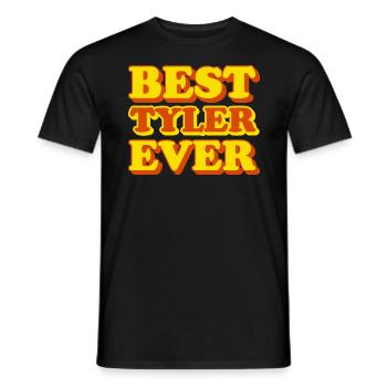 Cadeau amusant avec prénom Tyler - T-shirt homme - noir - Devant - AI Model Male 178 light (178cm)