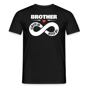 Frère toujours sur jamais off frère amour cadeau - T-shirt homme - noir - Devant - AI Model Male 178 light (178cm)