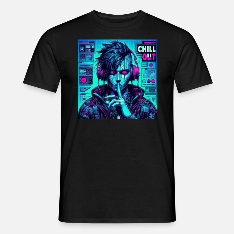 Chill doch - Männer T-Shirt - Schwarz