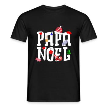 PAPA NOEL - T-shirt homme - noir - Devant - AI Model Male 178 light (178cm)