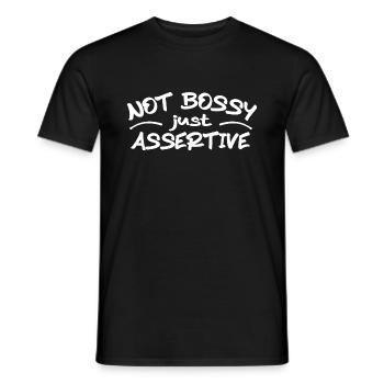 Not Bossy Just Assertive Funny Saying - Men's T-Shirt - black - Front - AI Model Male 178 light (178cm)