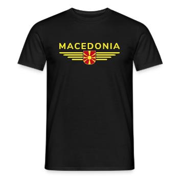 Mazedonien T-Shirt Design für Fans - Männer T-Shirt - Schwarz - Vorne - AI Model Male 178 light (178cm)