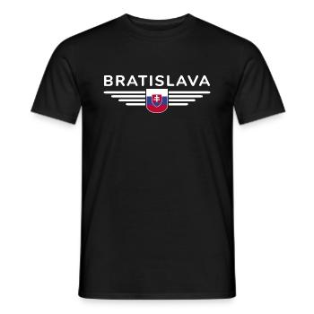Bratislava, Slowakei Stil Design T-Shirt - Männer T-Shirt - Schwarz - Vorne - AI Model Male 178 light (178cm)