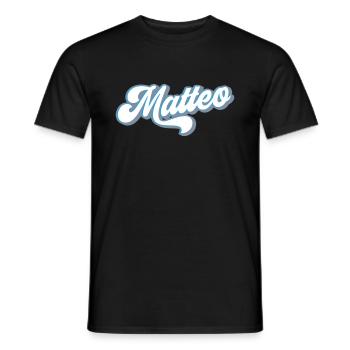Matteo | Colors changeable - Men's T-Shirt - black - Front - AI Model Male 178 light (178cm)