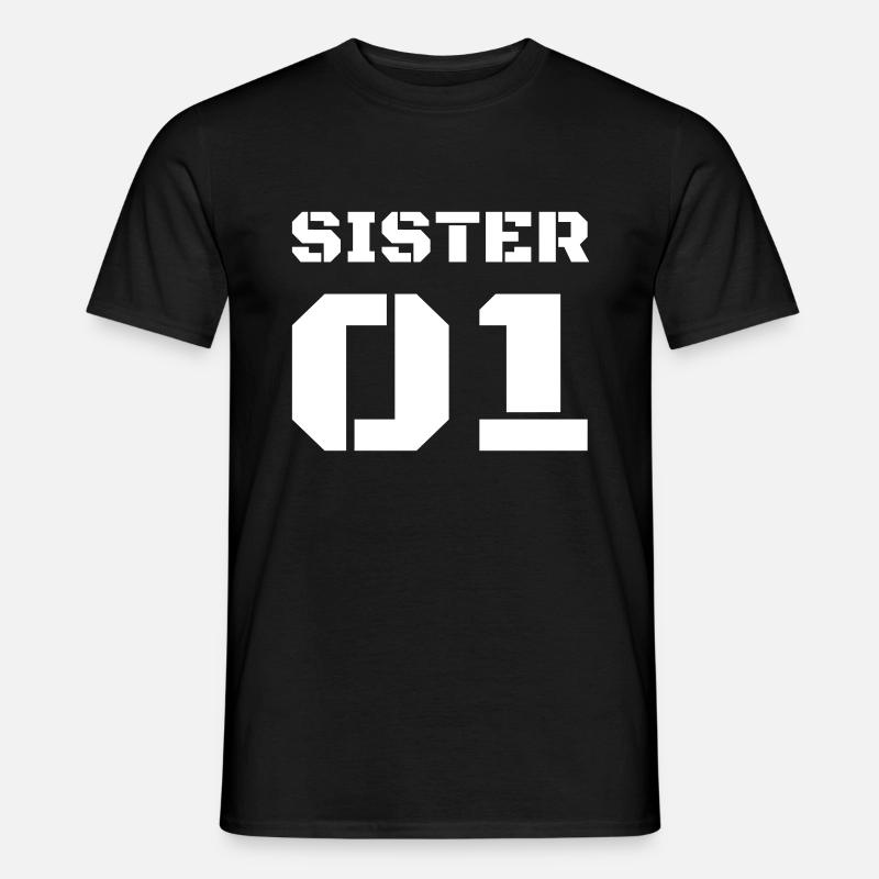 Sister 01 - Schwester Design - Männer T-Shirt - Schwarz
