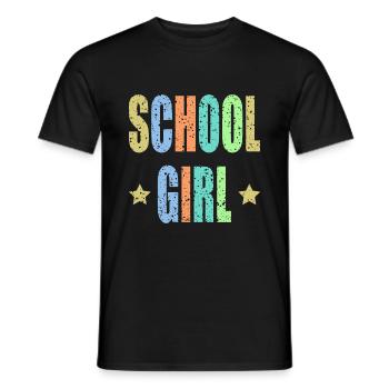 School Girl Vintage Design für die Schule - Männer T-Shirt - Schwarz - Vorne - AI Model Male 178 light (178cm)