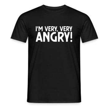 I am very angry Protester - Männer T-Shirt - Schwarz - Vorne - AI Model Male 178 light (178cm)