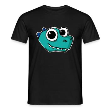 Dino Dinosaur Head - Men's T-Shirt - black - Front - AI Model Male 178 light (178cm)
