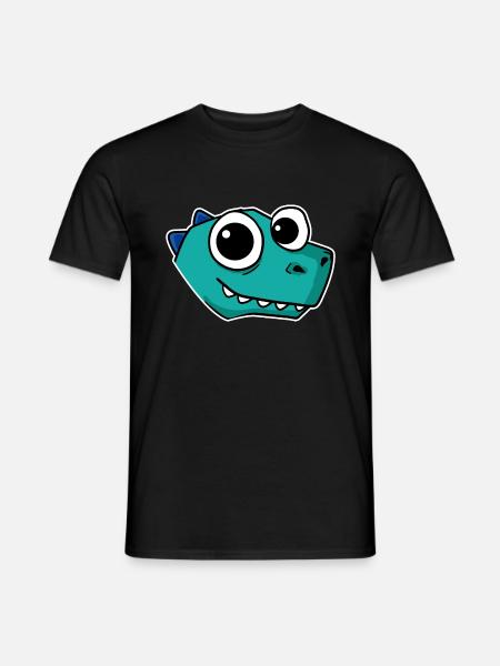 Dino Dinosaur Head - Men's T-Shirt - black