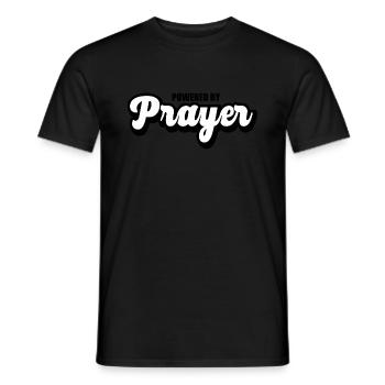 Propulsé par Prayer Priest Church Wear Christian - T-shirt homme - noir - Devant - AI Model Male 178 light (178cm)