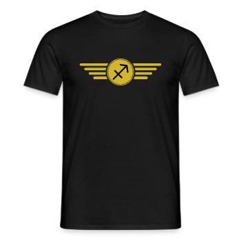 Sternzeichen Schütze, exklusives T-Shirt Design - Männer T-Shirt - Schwarz - Vorne - AI Model Male 178 light (178cm)
