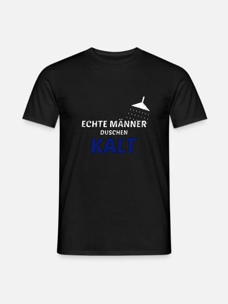 Kalte Dusche Kälte Eis Schnee Geschenkidee Iceman - Männer T-Shirt - Schwarz