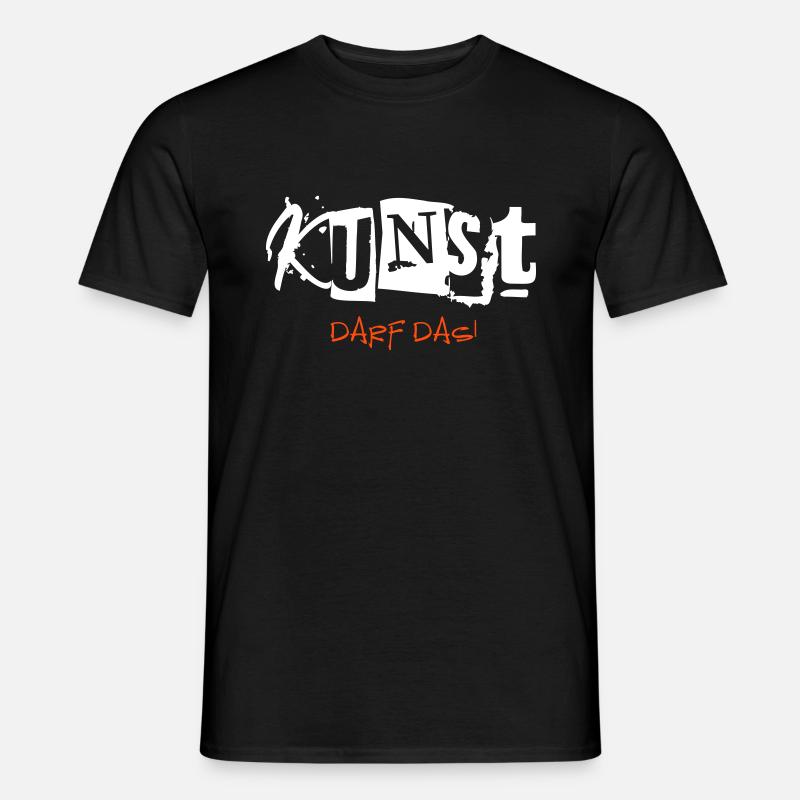 Kunst darf das! - Männer T-Shirt - Schwarz