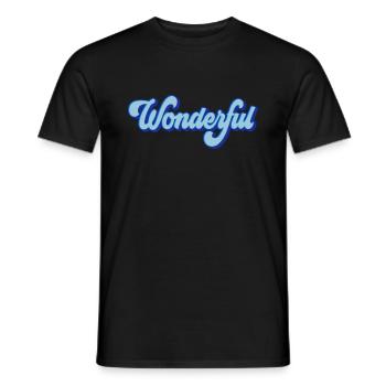Wonderful | Farben änderbar - Männer T-Shirt - Schwarz - Vorne - AI Model Male 178 light (178cm)