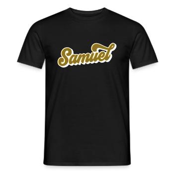 Samuel Kleuren veranderlijk - Heren T-shirt - zwart - Voor - AI Model Male 178 light (178cm)