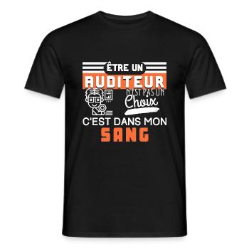 Être auditeur n'est pas un choix c'est dans mon.. - T-shirt homme - noir - Devant - AI Model Male 178 light (178cm)