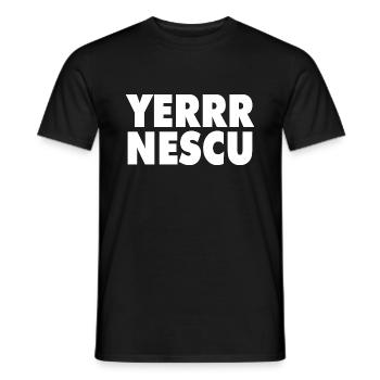 Yerrr Nescu - Männer T-Shirt - Schwarz - Vorne - AI Model Male 178 light (178cm)