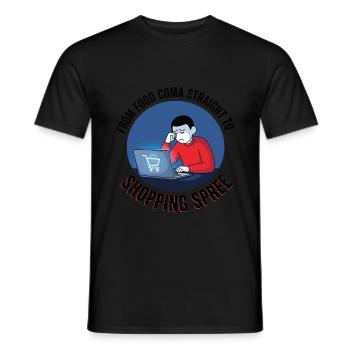 Black Friday Shopping Spree - Men's T-Shirt - black - Front - AI Model Male 178 light (178cm)