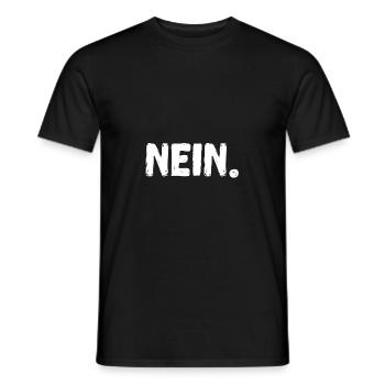Nein - Männer T-Shirt - Schwarz - Vorne - AI Model Male 178 light (178cm)